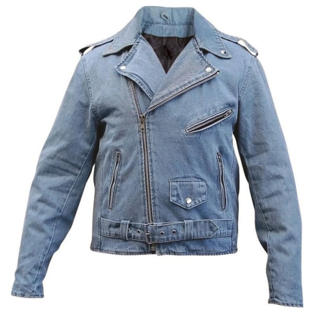 Jean Jacket For Men, Distressed Slim Denim Jacket